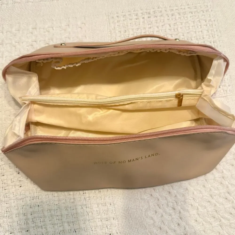 Rose of No Man's Land zip close travel cosmetic toiletry bag A3 2958